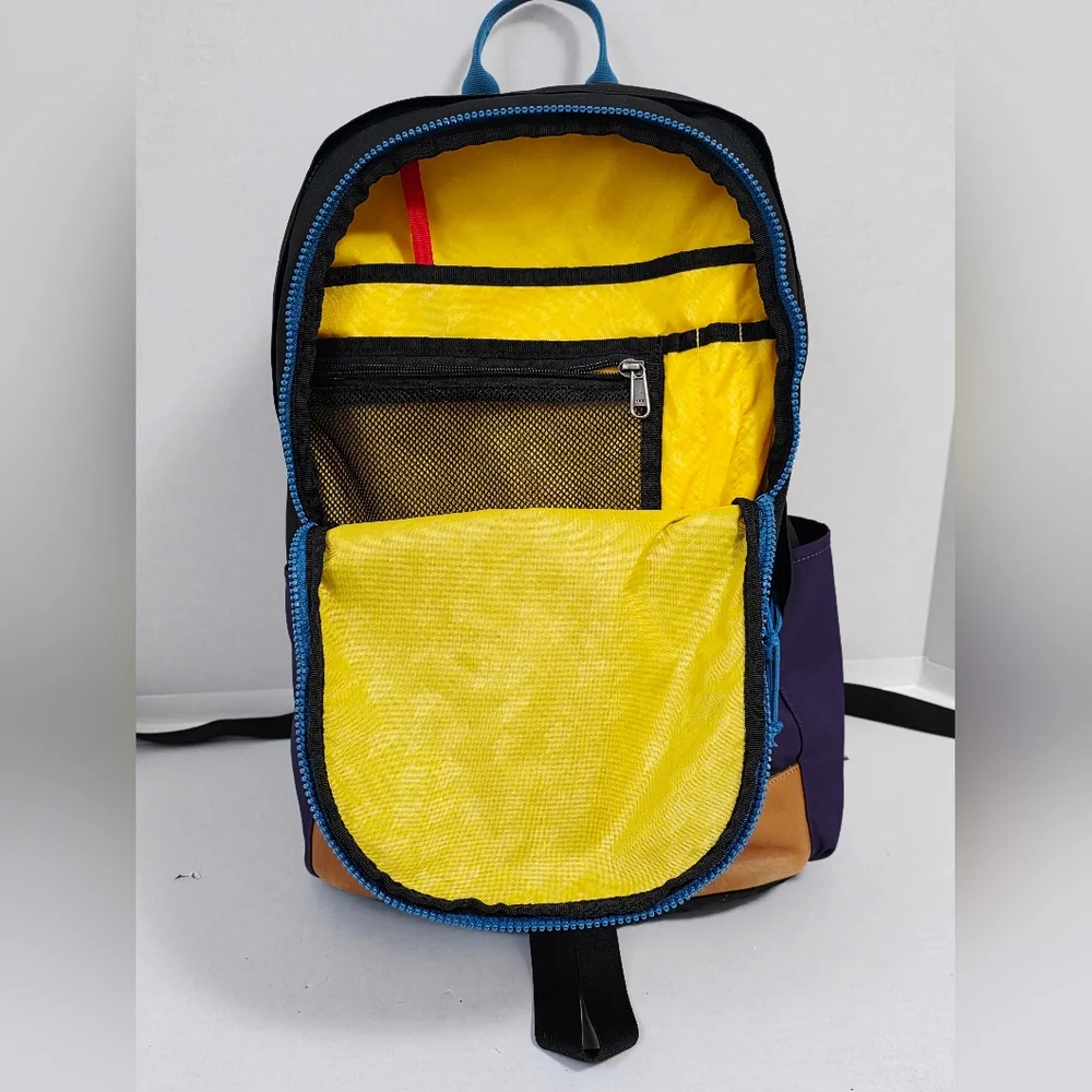 Mountain Smith Black and Purple Backpack with Blue Accents